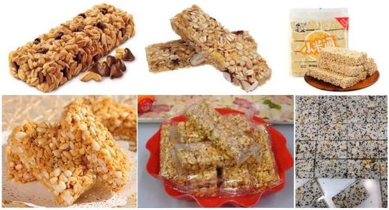 Barra automática do cereal que faz a máquina, petiscos que fabricam a máquina