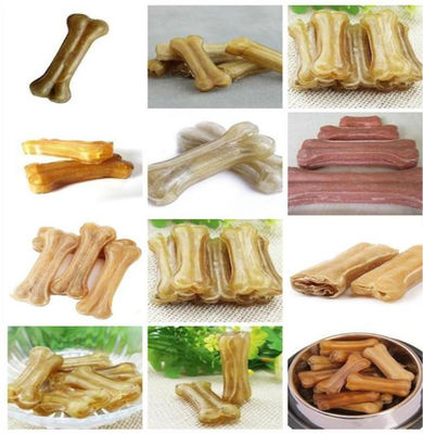 O cão pressionado mastiga a linha de processamento dos alimentos para animais de estimação do cão/máquina dos alimentos para animais de estimação