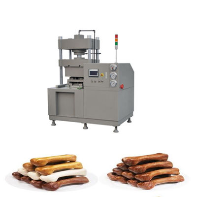 O couro cru pressionado desossa o animal de estimação que mastiga o osso que faz a tela de toque de Siemens da máquina