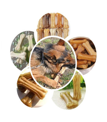 O alimento para cães que faz a máquina pressionada perseguir o couro cru das mastigações desossa a maquinaria