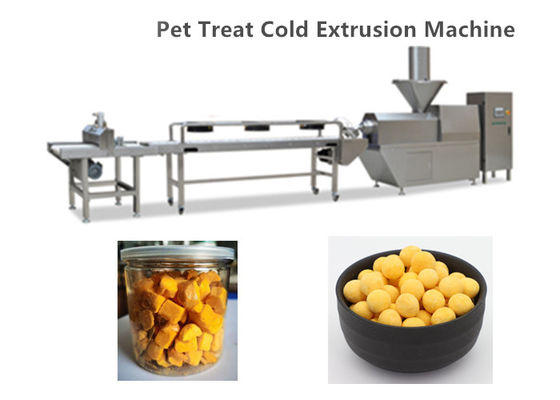 Linha de produção alimentar espasmódica de aço inoxidável 300-500kg/hr do deleite do animal de estimação