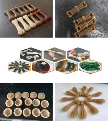 O animal de estimação automático da máquina da extrusora dos alimentos para animais de estimação da modelação por injeção dos petiscos do cão mastiga a máquina