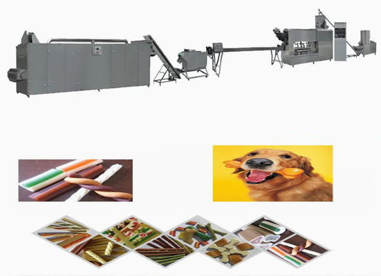 Linha de produção material de aço inoxidável da extrusora do alimento para cães com serviço da vida completa