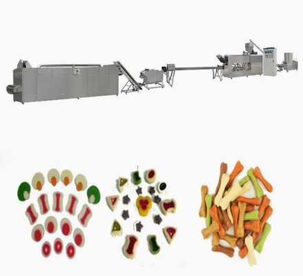 Máquina da extrusora dos petiscos do cão do bem-estar/linha de processamento, alimento para cães que faz a máquina