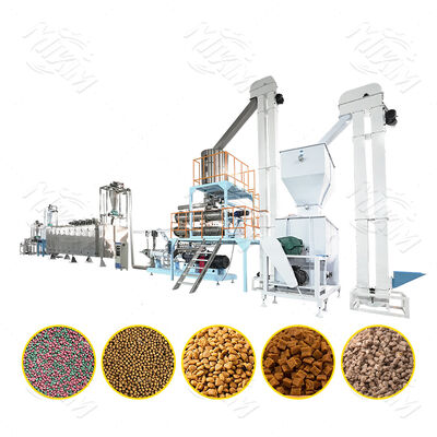 Linha de Processamento de Pellets de Ração Flutuante Seca para Peixes 200kg/H-6000kg/H Máquina Extrusora para Fabricação de Alimentos para Animais de Estimação, Gatos e Cães