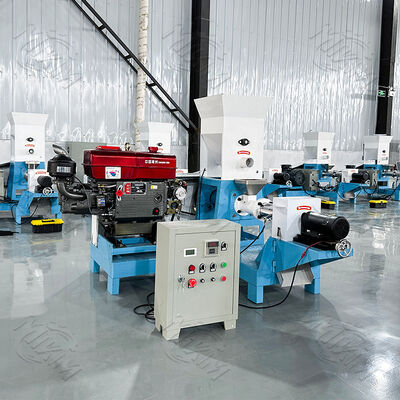 Máquina de pellets flutuantes para alimentação de peixes, de diesel, durável e robusta, que garante um serviço pós-venda sem preocupações.