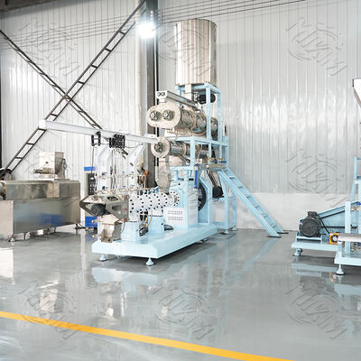 Extrusora de Alimentos para Peixes Úmida de Parafuso Duplo, Equipamento de Secagem de Ração de Tilápia Flutuante, Moedor, Misturador e Sistema de Aromatização