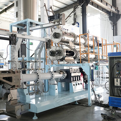 3-5ton/h Automática Floating Sinking Fish Feed Production Line Twin Screw Dog Food Extruder máquina de extrusão de pellets flutuantes para alimentação de peixes