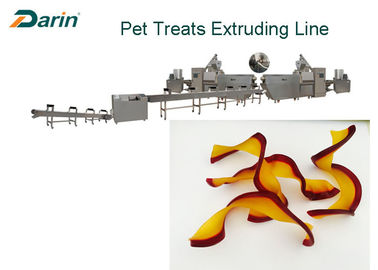Cor gêmea linha de produção torcida dos petiscos do cão da pastilha elástica da máquina dos alimentos para animais de estimação da forma