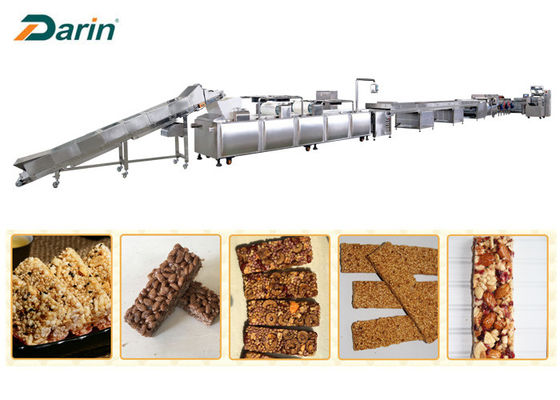 Linha de corte de aço inoxidável da barra do cereal do Granola 304 600kg/Hr