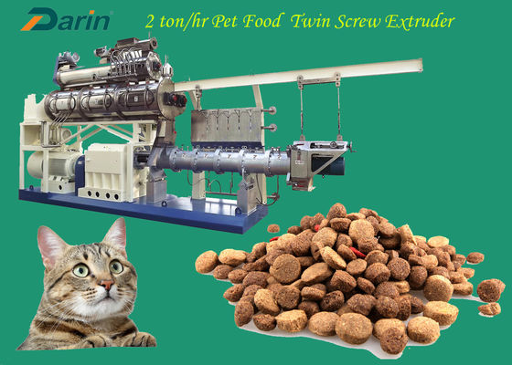 Máquina seca da extrusora dos alimentos para animais de estimação de 3 Ton/H para a criação de animais de cão