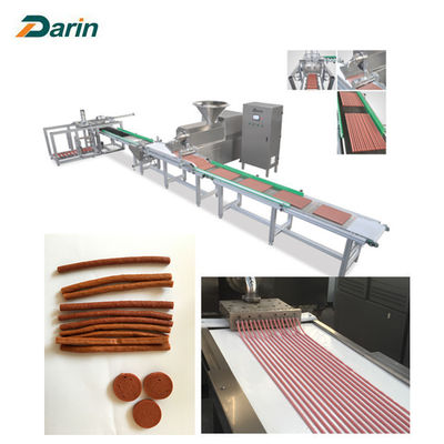 Linha de produção máquina dental dos alimentos para animais de estimação da tira da carne do cão com auto Tray System