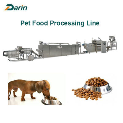 Máquina dobro da extrusora do alimento para cães do parafuso com PLC de Siemens