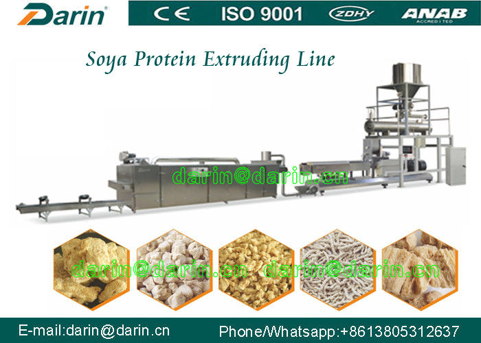 Máquina dobro para a proteína da soja, máquina da extrusora de parafuso da extrusora do feijão de soja