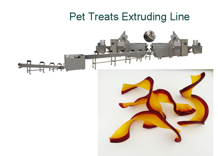 Cor gêmea linha de produção torcida dos petiscos do cão da pastilha elástica da máquina dos alimentos para animais de estimação da forma