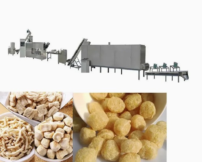 Linha de processamento da máquina de extrusão de soja texturizada homologada CE com 150 kg/h