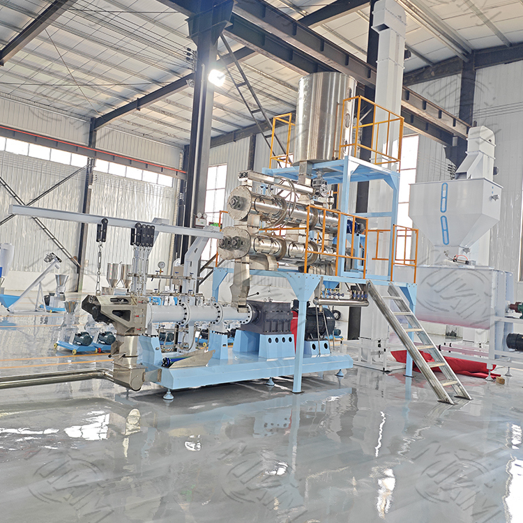 Máquina Extrusora de Rosca Dupla para Linha de Produção de Petiscos para Cães e Peixes