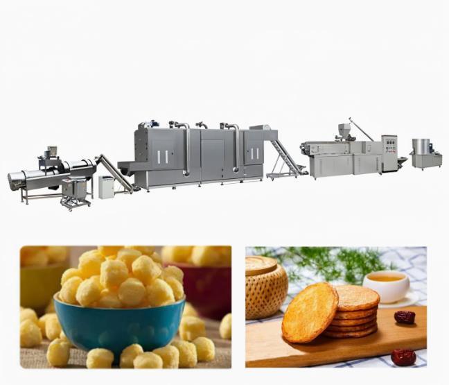 Linha de produção alimentar grande da máquina da extrusora do sopro dos petiscos do milho da capacidade