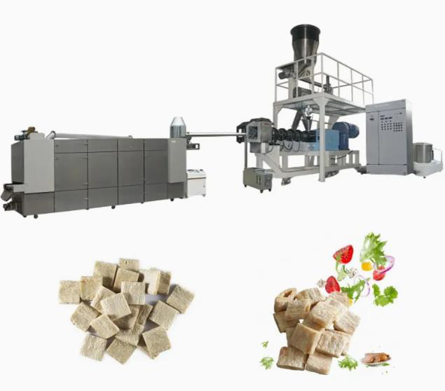 Linha de produção Textured da extrusora das pepitas da máquina/soja da extrusora da soja