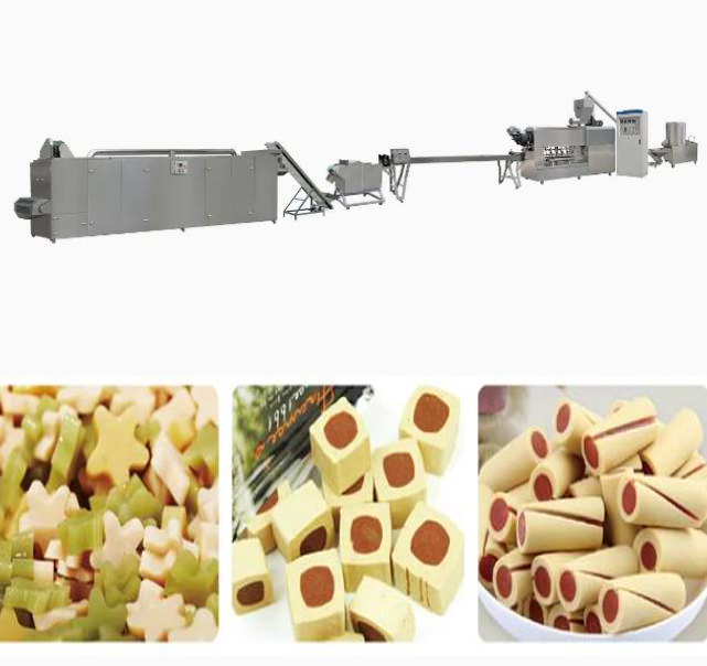 A cor gêmea torceu o processamento da pastilha elástica do cão da máquina do deleite do ANIMAL DE ESTIMAÇÃO de baixo nível de ruído