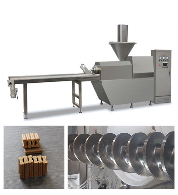 Linha de produção automática máquina material de aço inoxidável dos alimentos para animais de estimação do petisco da carne do animal de estimação