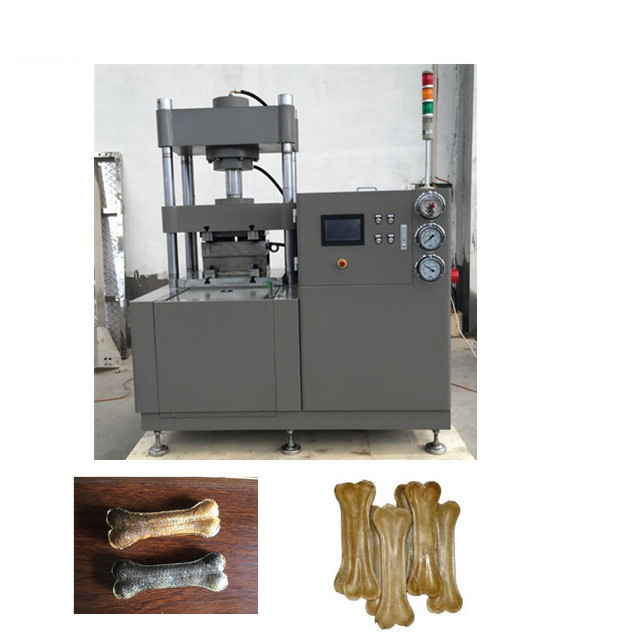 Linha de produção hidráulica de grande resistência couro cru dos alimentos para animais de estimação/osso que preconiza o cão