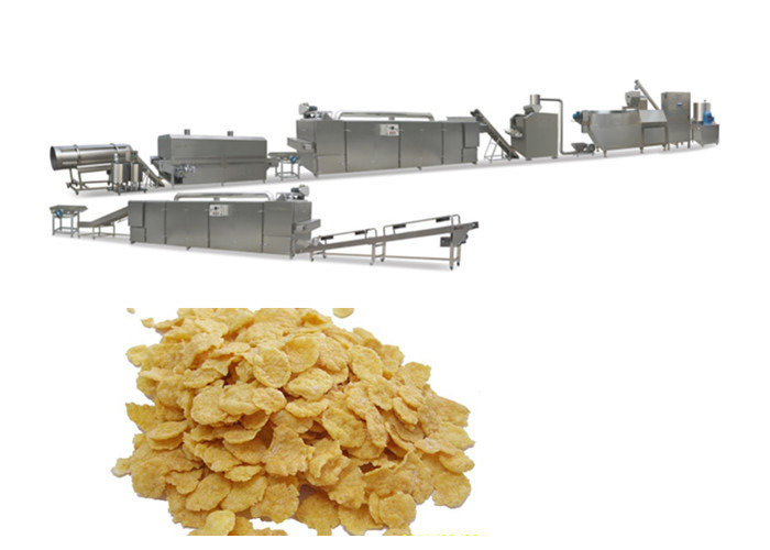 Linha de processamento motor expulsando dos flocos de milho do CE de Siemens do cereal de café da manhã do petisco do sopro