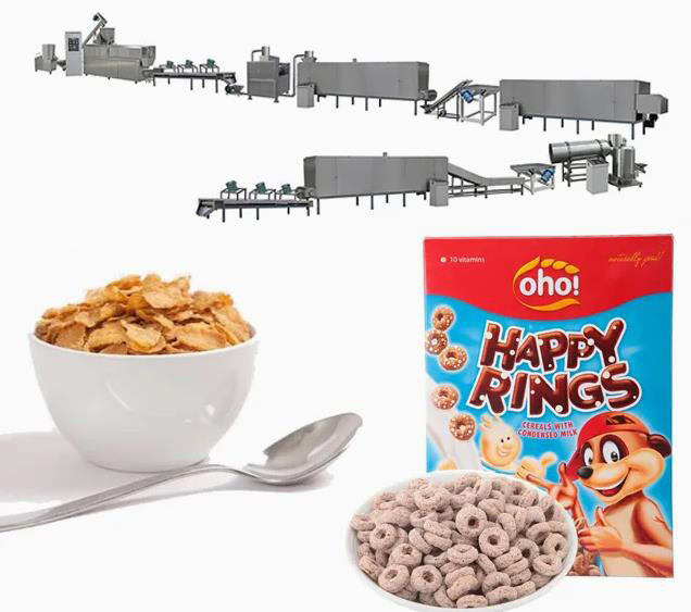 Linha de processamento inglesa flocos dos flocos de milho de milho que fazem a máquina