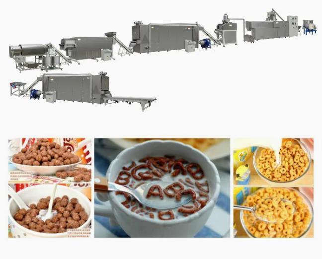 Maquinaria dos flocos de milho dos cereais de café da manhã com grande capacidade 120-300kg/h