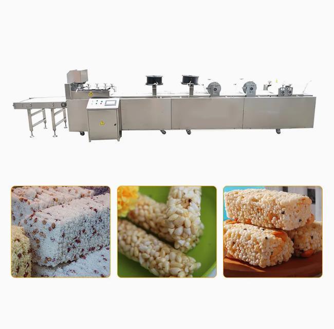 Barra inchada pequena do cereal do arroz dos doces que faz a máquina, máquina de sopro do arroz