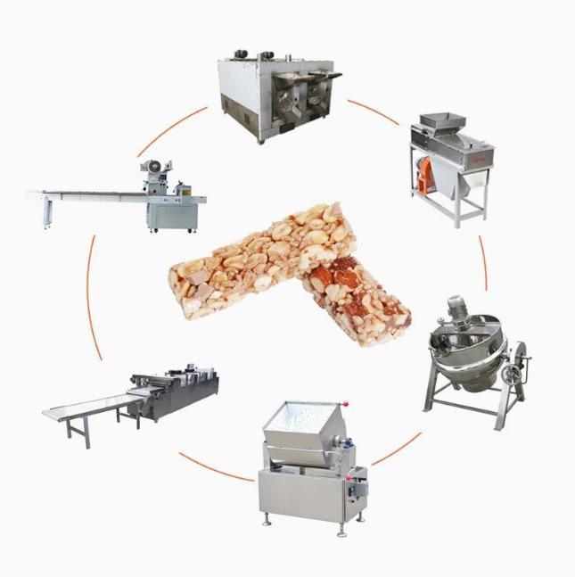 Linha de produção comercial 9kw da barra do cereal para a formação da barra de amendoim
