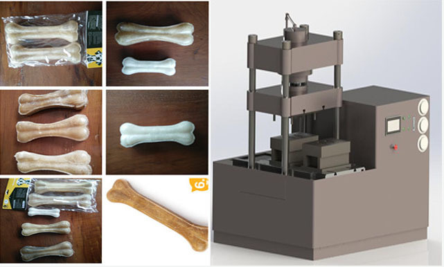 Petiscos do cão do couro cru que fabricam a máquina, máquina do fabricante do alimento para cães