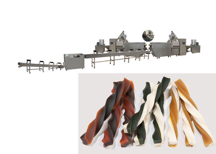 Alimento para cães natural das varas da carne que faz a máquina o produto dental dos deleites linha da extrusora de único parafuso