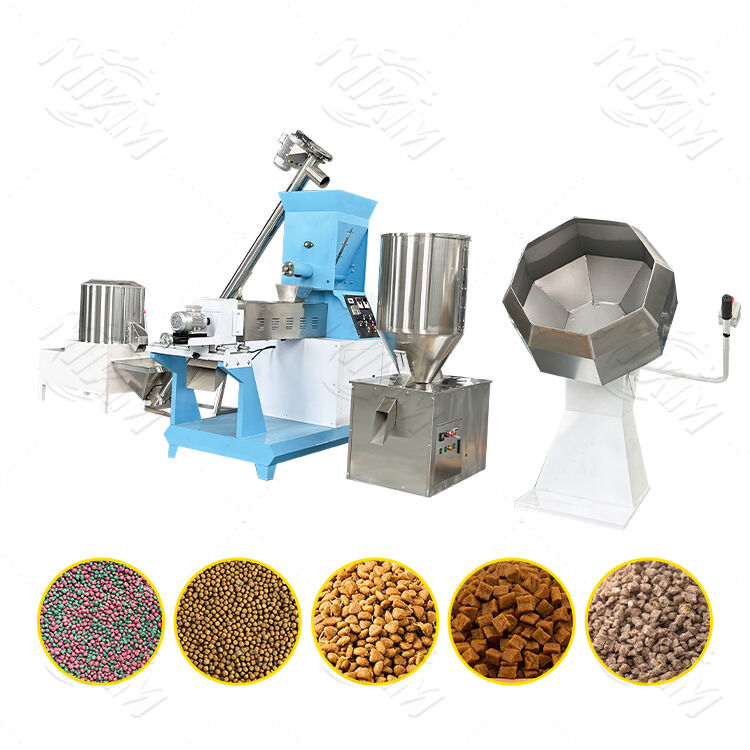 Linha de processamento de pellets de ração para peixes flutuantes secos altamente eficiente 200kg/H-6000kg/H Máquina extrusora para fabricação de alimentos para animais de estimação, cães e gatos