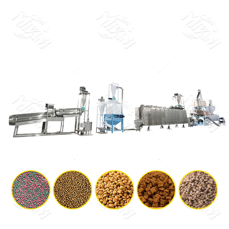 Big Output 2 Ton Per Hour Floating Fish Feed Pellet Animal Feed Making Machine Dog Food Plant / Machinery / Production Line