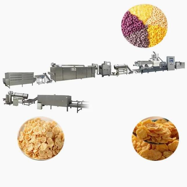 A linha de processamento dos flocos de milho de Kelloggs/arroz lasca-se ...